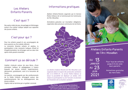 Ateliers Enfants-Parents De L'arc Mosellan Informations