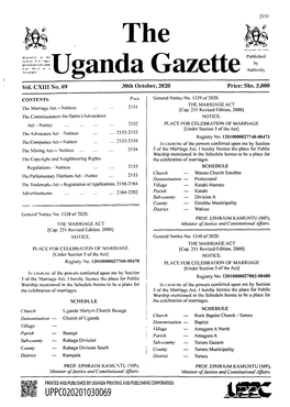 M the G—Uganda Gazette