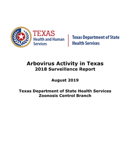 2018 DSHS Arbovirus Activity