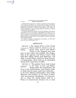 Article Iii, Sections 1–2]