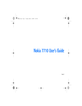 Nokia 7710 User's Guide