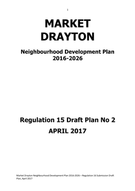 Market Drayton NP Reg 16 Version 5