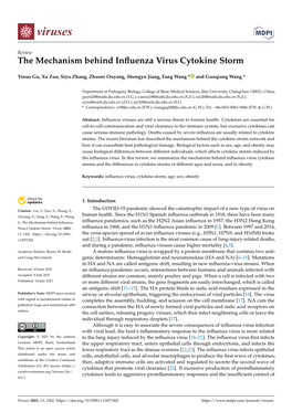 The Mechanism Behind Influenza Virus Cytokine Storm