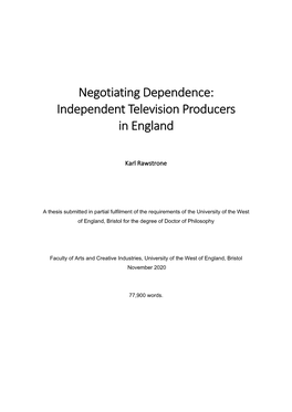 Independent Television Producers in England