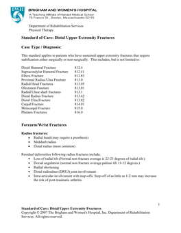 Upper Extremity Fractures
