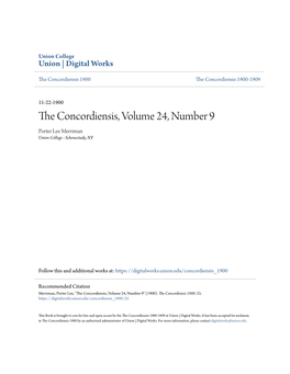 The Concordiensis, Volume 24, Number 9
