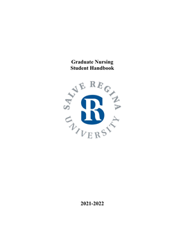 Graduate Nursing Student Handbook 2020-2021