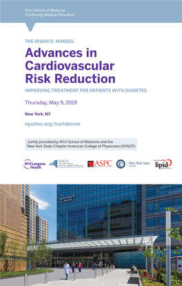 Advances in Cardiovascular Risk Reduction IMPROVING TREATMENT for PATIENTS with DIABETES