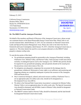 DOCKETED 1516 Ninth Street 09-RENEW EO-1 Sacramento, CA 95814-5512 TN 75171 Docket@Energy.Ca.Gov FEB 23 2015