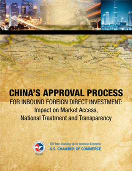 China's Approval Process for Inbound Foreign Direct Investment