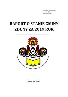 Raport O Stanie Gminy Zduny Za 2019 Rok