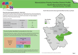 Warwickshire Priority Families District Profile North Warwickshire Borough