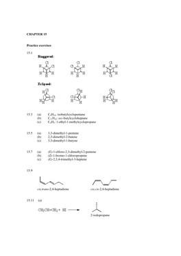 CHAPTER 15 Practice Exercises 15.1 15.3 (A) C9H18