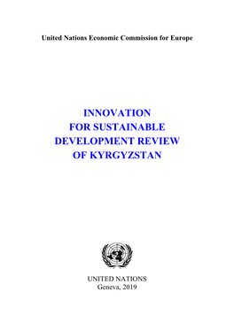 Innovation for Sustainable Development Review of Kyrgyzstan