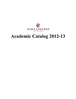 2012-13 Academic Catalog