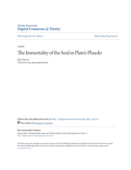 The Immortality of the Soul in Plato's Phaedo
