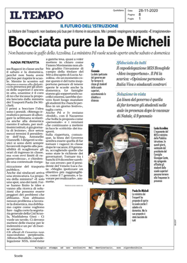 Bocciata Pure La De Micheli Non Bastavano Le Gaffe Della Azzolina