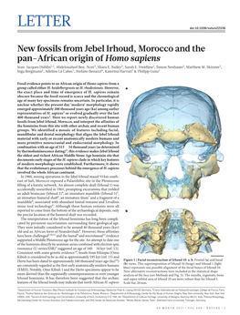 New Fossils from Jebel Irhoud, Morocco and the Pan-African Origin of Homo Sapiens Jean-Jacques Hublin1,2, Abdelouahed Ben-Ncer3, Shara E