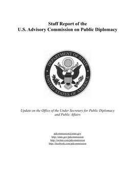 2011 Staff Report on the Office of the Under Secretary