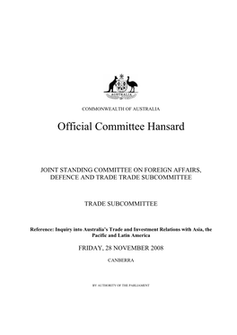 Official Hansard for 28 November 2009