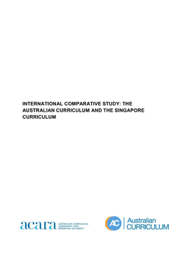 International Comparative Study: the Australian Curriculum and the Singapore Curriculum