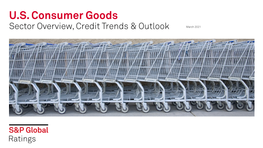 U.S. Consumer Goods Sector Overview, Credit Trends & Outlook