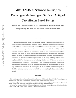 MIMO-NOMA Networks Relying on Reconfigurable Intelligent Surface