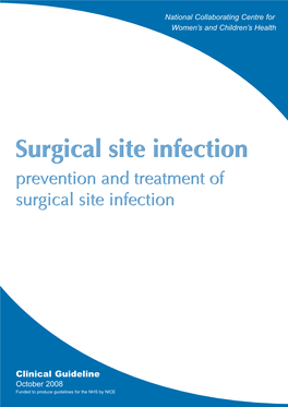 Appendix C Wound Dressings for Surgical Site Infection Prevention