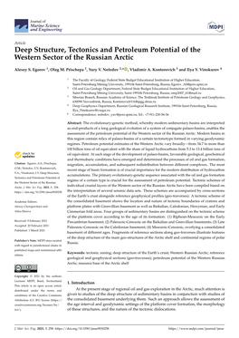 Deep Structure, Tectonics and Petroleum Potential of the Western Sector of the Russian Arctic