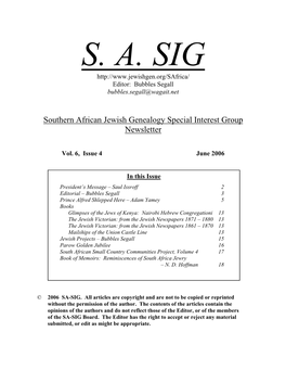 SA-SIG-Newsletter June 2005