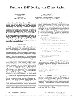 Functional SMT Solving with Z3 and Racket