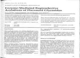Enzyme-Mediated Regioselective Acylations of Flavonoid Glycosides