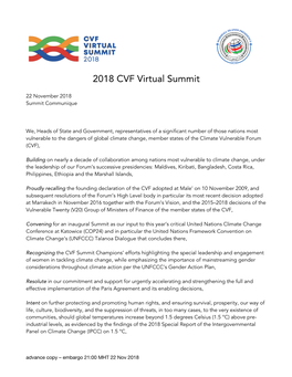 2018 CVF Virtual Summit