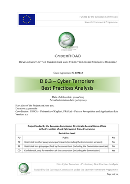 Cyber Terrorism Best Practices Analysis