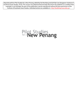 For a New Penang Socio-Economic and Environmental Research Institute Pulau Pinang, Malaysia