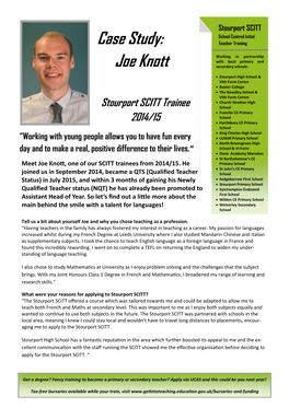 Case Study: Joe Knott