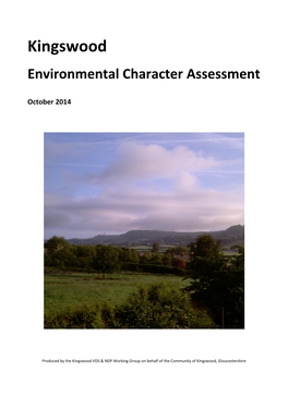 Kingswood Environmental Character Assessment 2014