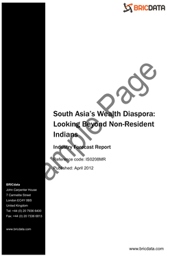 South Asia's Wealth Diaspora: Looking Beyond Non-Resident