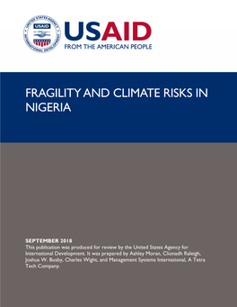 Fragility and Climate Risks in Nigeria