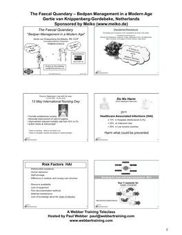 Bedpan Management Teleclass Slides, May.12.11