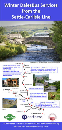 Winter Dalesbus Services from the Settle-Carlisle Line 2017-18