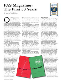 PAS Magazines: the First 50 Years by Lauren Vogel Weiss