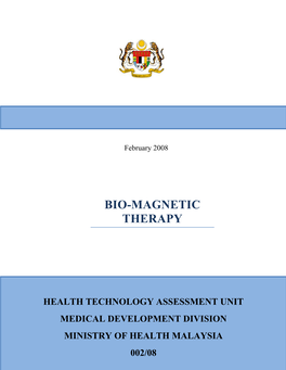 Bio-Magnetic Therapy