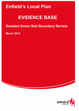 Enfield's Local Plan: Detailed Green Belt Boundary Review