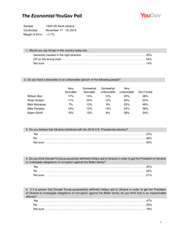 The Economist/Yougov Poll