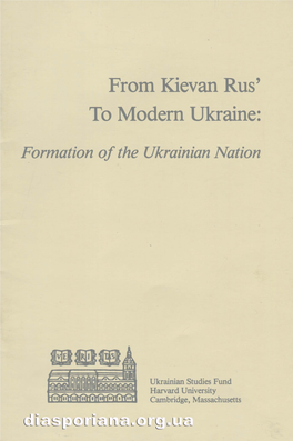 Formation of the Ukrainian Nation