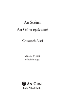 An Scéim: an Gúm 1926-2016