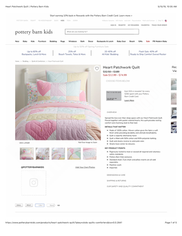 Heart Patchwork Quilt | Pottery Barn Kids 5/15/19, 10�05 AM