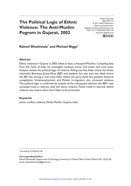 The Anti-Muslim Pogrom in Gujarat, 2002