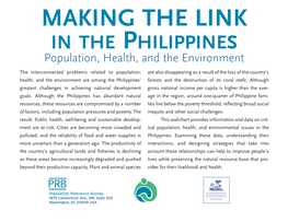 MAKING the LINK in the PHILIPPINES Population, Health, and the Environment
